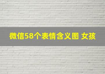 微信58个表情含义图 女孩